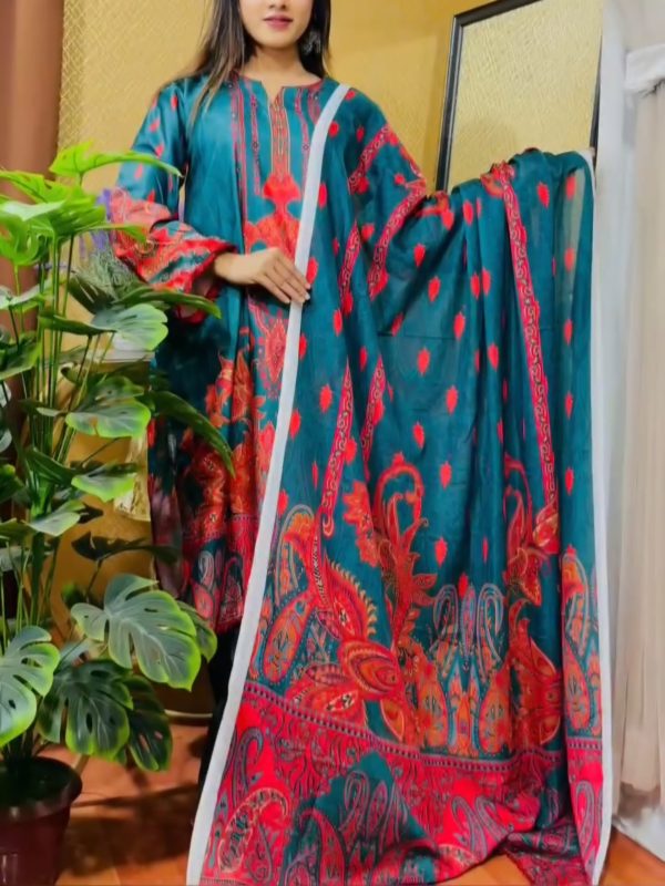 Dubai Butter Silk Three Piece 005