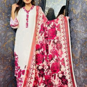 Dubai Butter Silk Three Piece 004